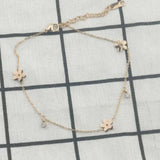 Flower Women Stainless Steel Anklet Bracelet