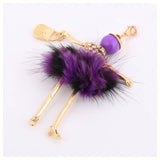 Fluffy Fur Ball Keychain Pom Pom Bag Charm Key Ring Jewelry