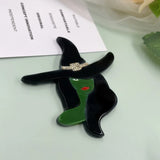Acrylic Witch Brooch Halloween Accessory Brooch Joyeria