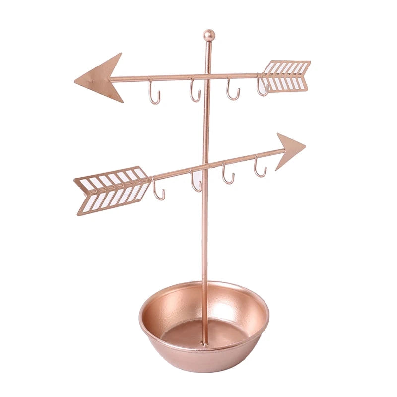 Arrow Necklace Organizer Rack Metal Jewelry Display Tree Rack T-bar