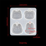Cat Head Keychain Silicone Mold with Hanging