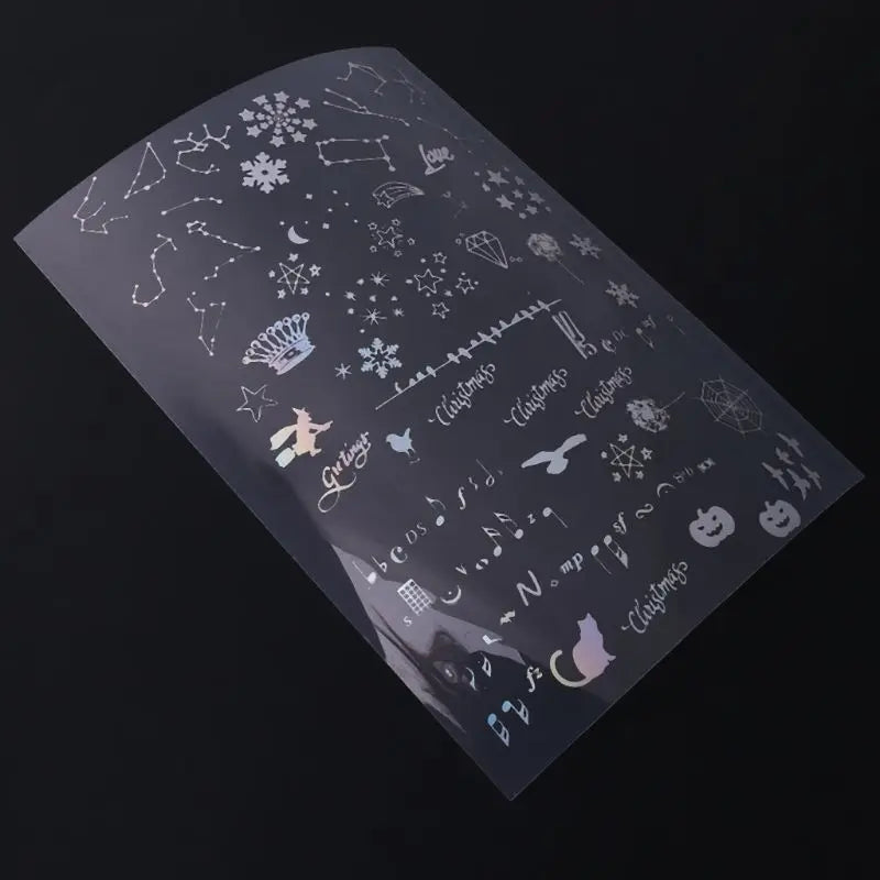 Clear Film Sheet Resin Supply Kit Transparent Decorate Stickers for DIY Nail Cha