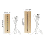 Solid Wood Luminous Base USB Switch Night Light Base 3D Acrylic Lamp