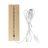 Solid Wood Luminous Base USB Switch Night Light Base 3D Acrylic Lamp