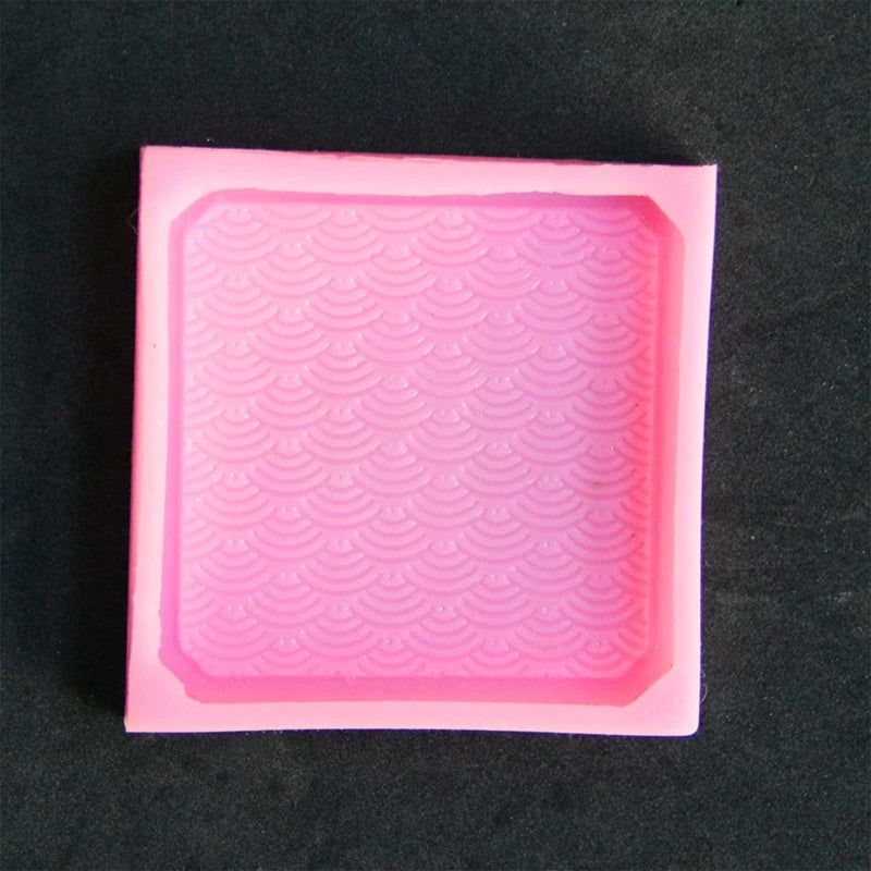 Waved Fish Pattern Resin Silicone Mold Epoxy Coaster Mold