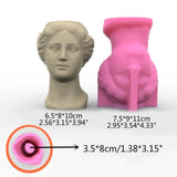 Goddess Head Planter Silicone Mold for Flower Pot and Concrete