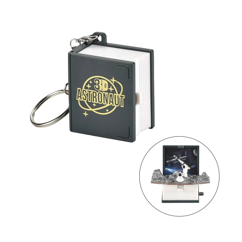 3D Mini Spaceman Keychain Toy Anxiety Stress Relief Hand Sensory Keyring