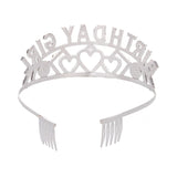 Rose Pink Birthday Girl Crown Headpiece for Party