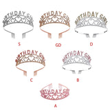 Rose Pink Birthday Girl Crown Headpiece for Party