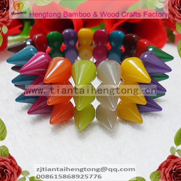 3 Row Punk Style Spike Rivet Bracelet, Stretch Bangle