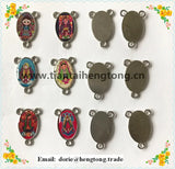 90pcs 3 Hole Baby Guadalupe Pendant Rosary Centerpieces