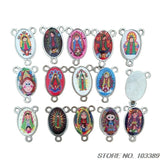 90pcs 3 Hole Baby Guadalupe Pendant Rosary Centerpieces