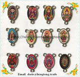 90pcs 3 Hole Baby Guadalupe Pendant Rosary Centerpieces