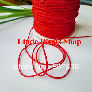 1.5mm Red Waxed Beading Cord 160m TL004