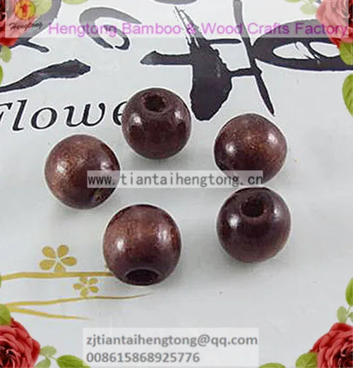 1000pcs 7*8mm Dark Brown Wooden Bead Bulk Rosary Accessory Ornament Bead