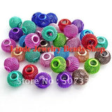 100pcs 12mm Basketball Wire Mesh Beads Mix