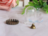 10sets Clear Glass Tube Globe Necklace Kit - 30x20mm