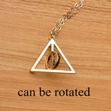 12pcs Deathly Hallows Necklace Rotated Triangle Pendant