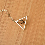 12pcs Deathly Hallows Necklace Rotated Triangle Pendant