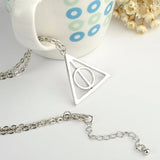 12pcs Deathly Hallows Necklace Rotated Triangle Pendant