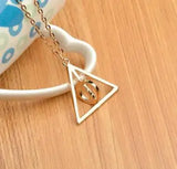 12pcs Deathly Hallows Necklace Rotated Triangle Pendant