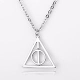 12pcs Deathly Hallows Necklace Rotated Triangle Pendant