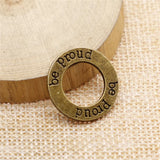20pcs 22mm Antique Bronze Be Proud Charms DIY Retro Jewelry