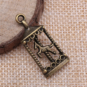 29pcs Antique Bronze Carousel Charms DIY Retro Jewelry Earring Keychain Pendant