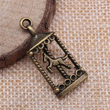 29pcs Antique Bronze Carousel Charms DIY Retro Jewelry Earring Keychain Pendant
