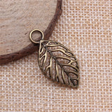 59pcs Antique Bronze Leaves Charms for DIY Retro Jewelry Earring Keychain
