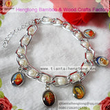 5pcs/pack 6mm Faux Pearl Rosary Bracelet, Double Side Saint Bracelet