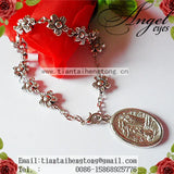 6pcs 9mm Alloy Bead Rosary Bracelet Catholic Rosary Bangle B1168