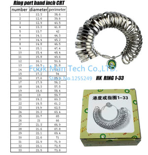 HK Size Ring Sizer Tool, Easy Ring Measurement