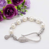 8-9mm Pearl Bracelet Micro Inlay Zircon 7.5-8inch Crystal