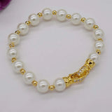 8-9mm Pearl Bracelet with Zircon Crystal Inlay