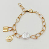 KESHI Baroque Pearl Bracelet with Eyes Beads