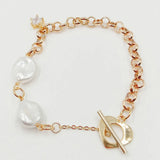 KESHI Baroque Pearl Bracelet with Eyes Beads