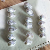 15-16mm Pink Purple Baroque Shape Pearl Full Hole Drilled