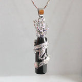 Chinese Wind Green JADE Dragon Pendant Necklace