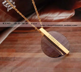 Golden Purple Resin Party Necklace