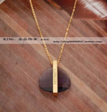 Golden Purple Resin Party Necklace