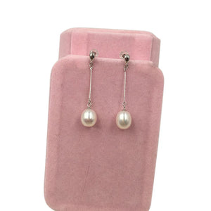 Freshwater Pearl 925 Silver Thread Earring