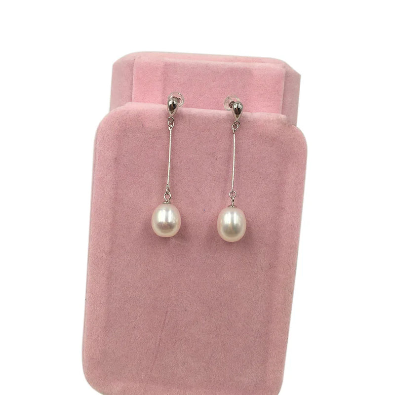 Freshwater Pearl 925 Silver Thread Earring