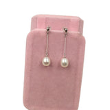 Freshwater Pearl 925 Silver Thread Earring