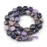 Charoite Stone Beads Natural Loose Beads for Jewelry Making 15-inch Strand