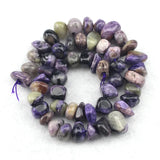 Charoite Stone Beads Natural Loose Beads for Jewelry Making 15-inch Strand