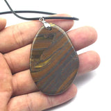 Iron Tiger Eye Stone Pendant for DIY Jewelry