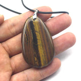 Iron Tiger Eye Stone Pendant for DIY Jewelry