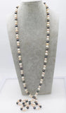 Freshwater Pearl Necklace 45 inch White/Pink 7-9mm