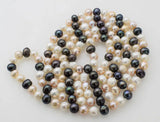 Freshwater Pearl Necklace 45 inch White/Pink 7-9mm